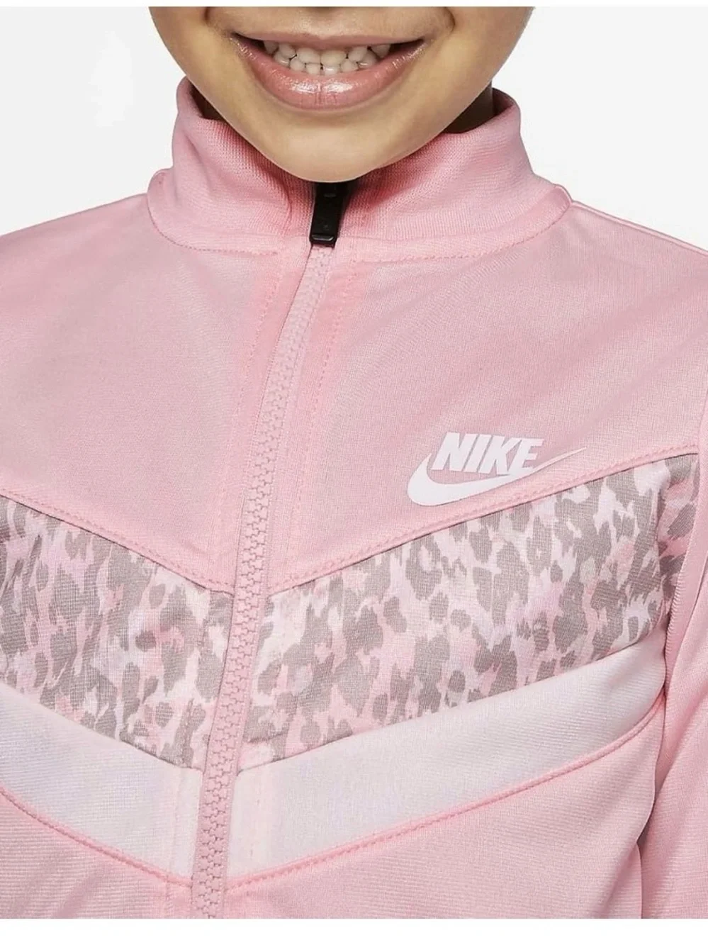 Nike Girls Full Zip Tricot Jacket And Pants 2 Piece Set Size 5-6